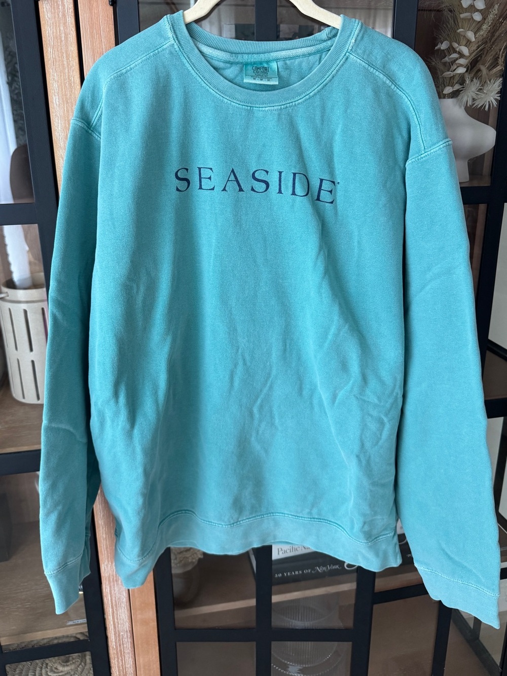 Seaside 30A comfort colors crewneck sweatshirt pullover turquoise old town